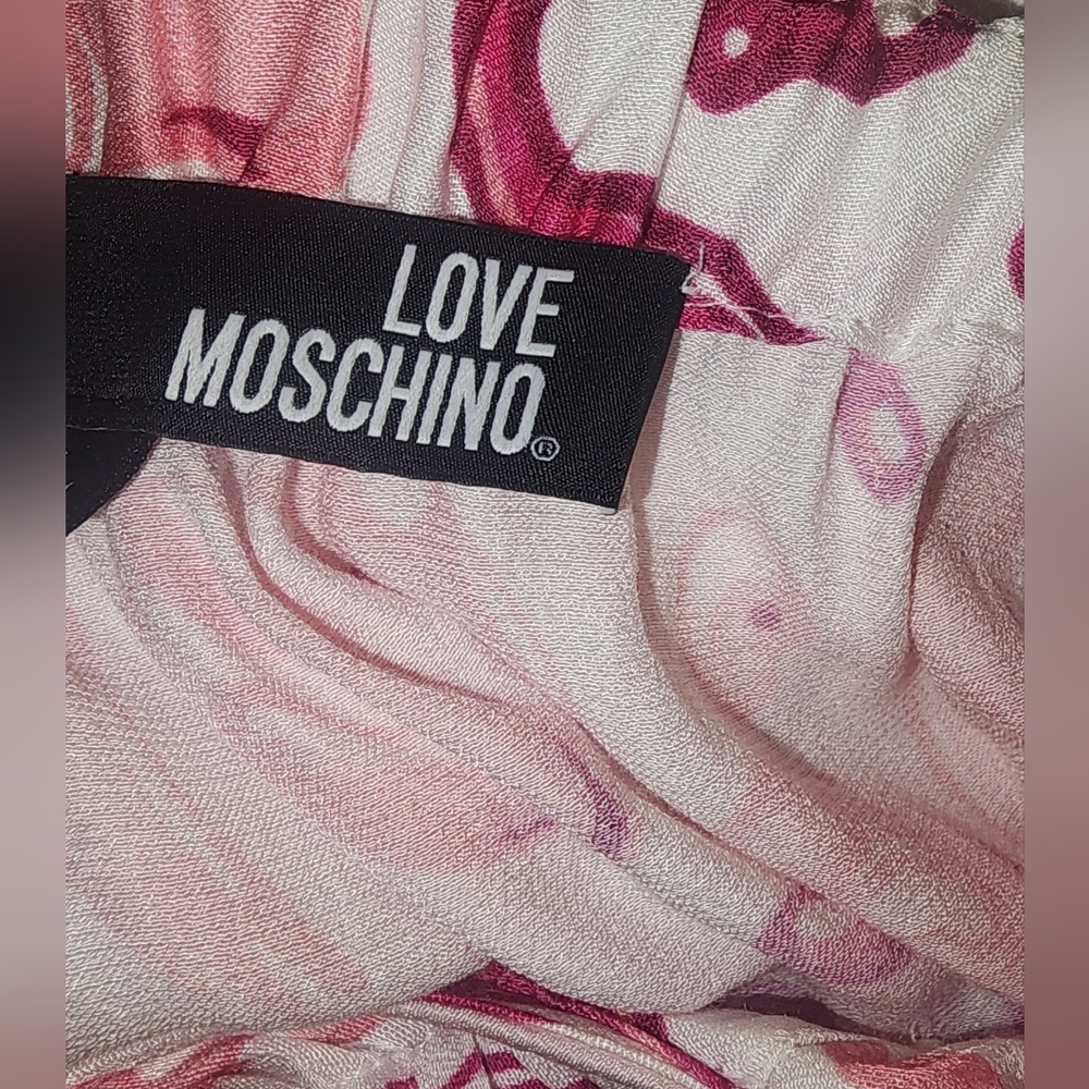 Love Moschino long dress - allover hearts and "splash" logo print - Picture 7 of 9